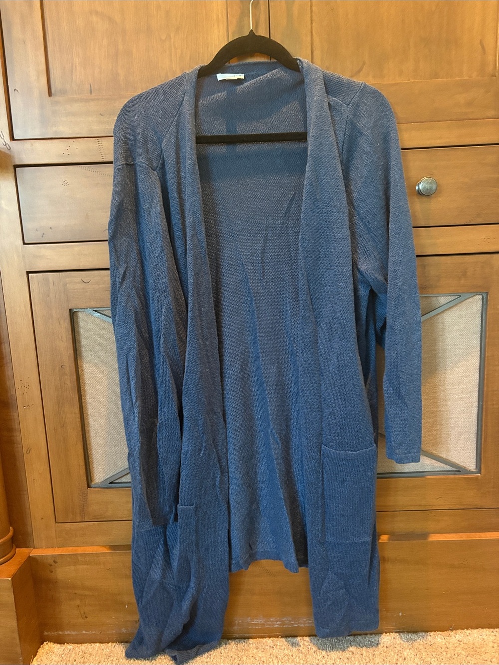 J. Jill Open-Front Navy Cardigan with Pockets